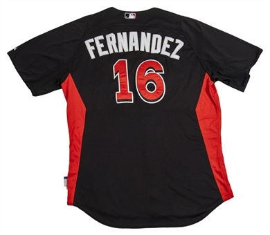 2013 Jose Fernandez Game Used Miami Marlins Alternate Black Jersey (Rookie Season)